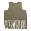 mySTYLE Women's Plus Fringe Tank Top