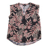lily morgan Women's Printed V-Neck Blouse