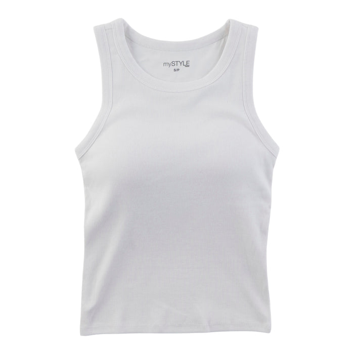 mySTYLE Women's Fitted Ribbed Tank Top