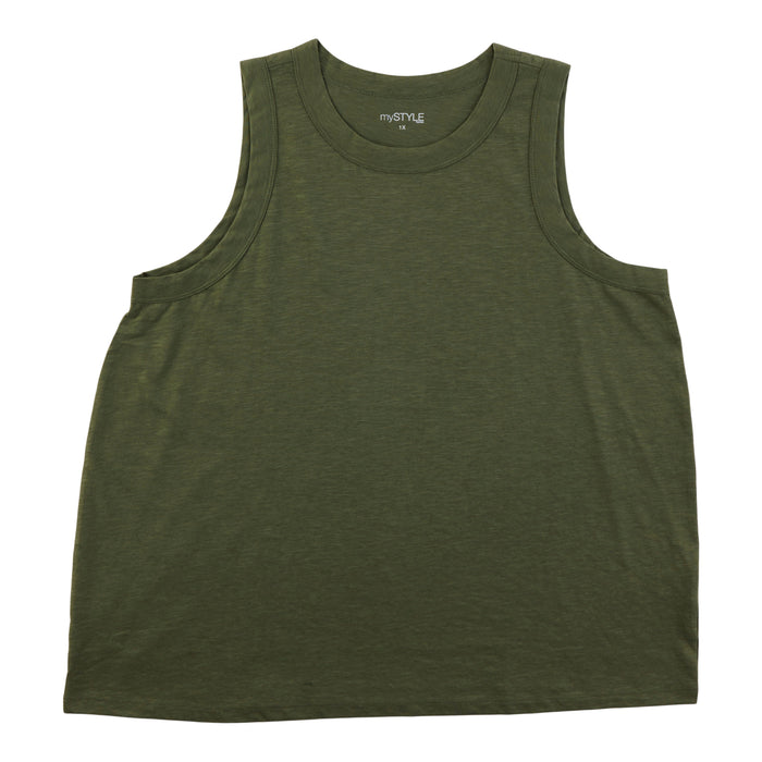 mySTYLE Women's Plus High Neck Tank Top