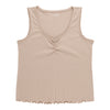 mySTYLE Women's Plus Ribbed Crochet Tank Top