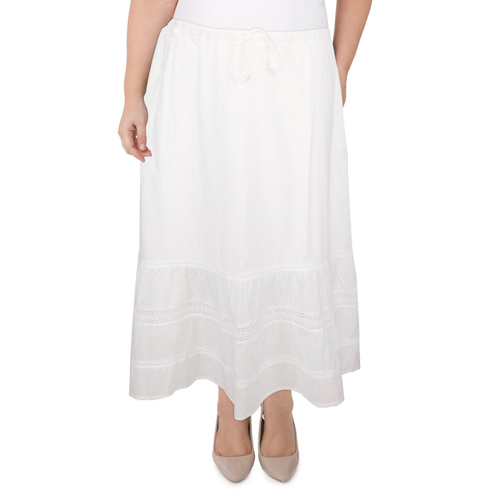 mySTYLE Women's Plus Skirt with Trim