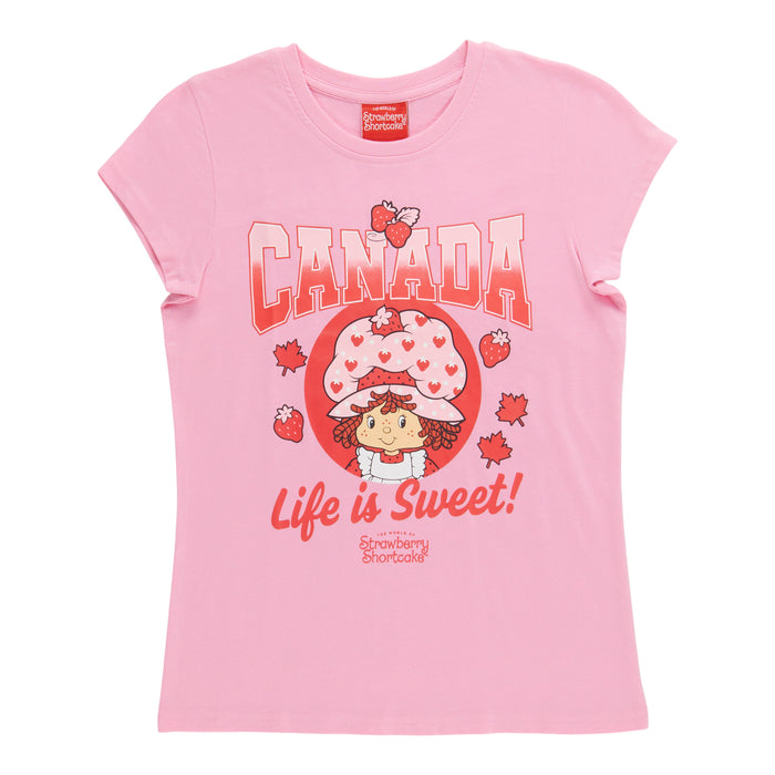 Girls' Licensed Canada Printed Short Sleeve T-Shirt