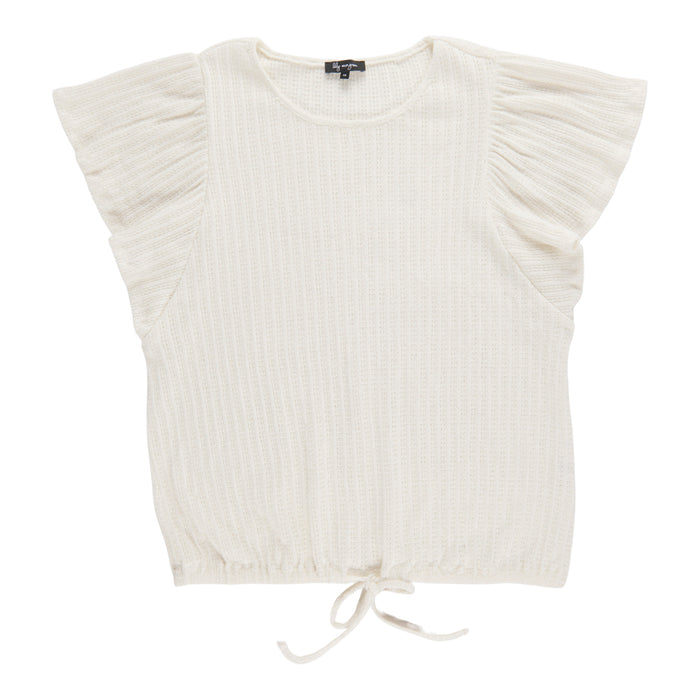 lily morgan Women's Plus Sweater Knit Tie-Front Top