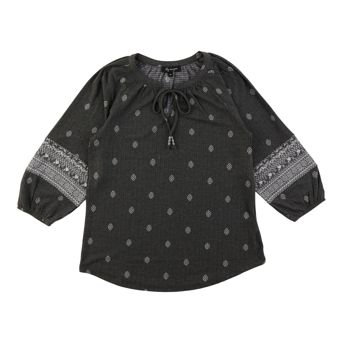 Lily Morgan Women’s Printed Top with Bead Details