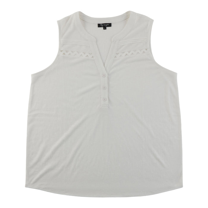 lily morgan Women's Plus Cami with Lace Front Detail