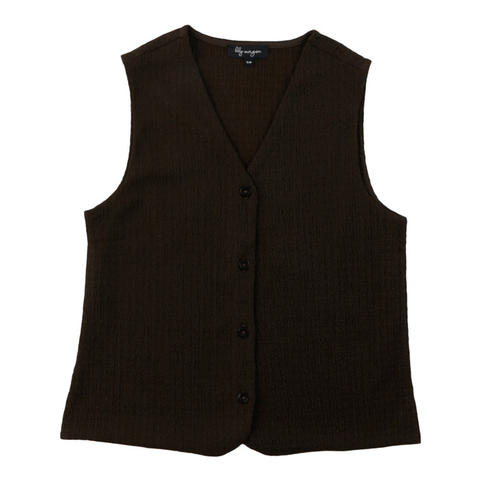 Gilet en maille froissée lily morgan pour femmes