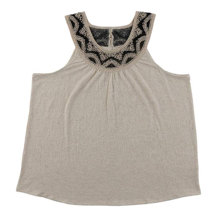 lily morgan Women's Plus Round Neck Detail Cami