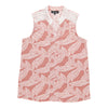 lily morgan Women's Nehru Collar Top with Lace Detailing
