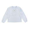 mySTYLE Women's French Terry Lace-Up Sweater
