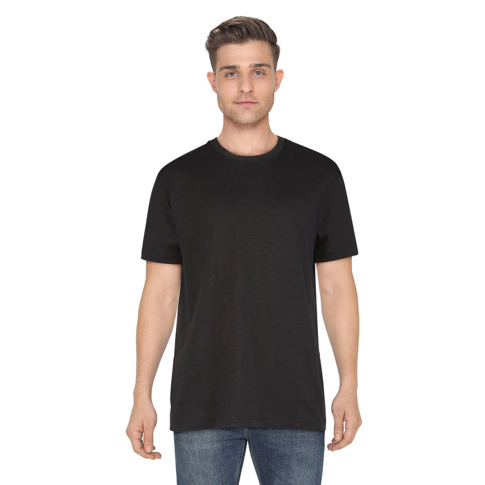 T-shirt à col rond en coton de coupe carrée Modern Ridge pour hommes