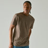 T-shirt texturé à col rond de coupe carrée Modern Ridge pour hommes