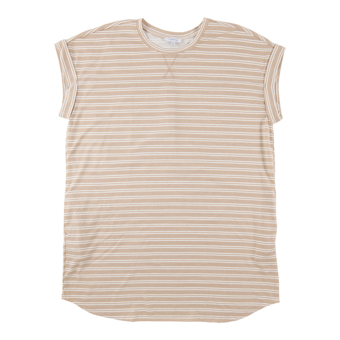 mySTYLE Women's Plus Roll Sleeve Tunic