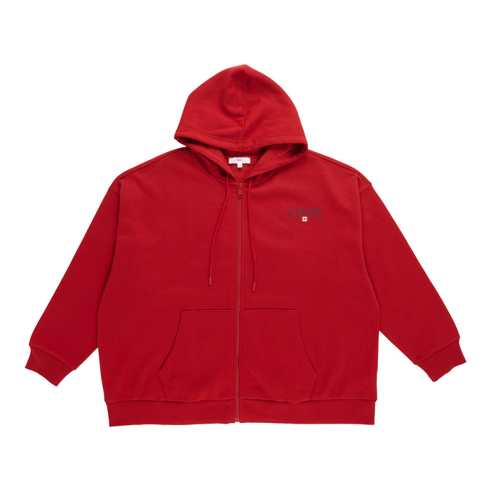 Chandail entièrement zippé taille plus Canada EH! Pour femmes