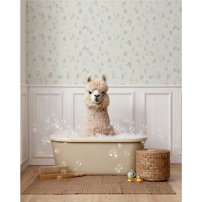 Toile murale « animal dans un bain », 16 po x 20 po