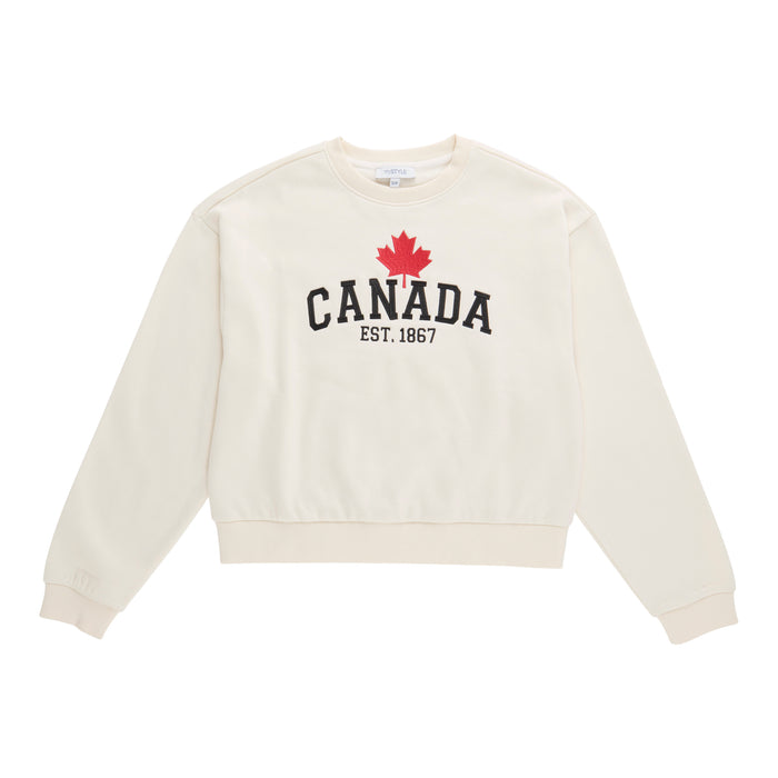 mySTYLE Women's Canada Fleece Sweater