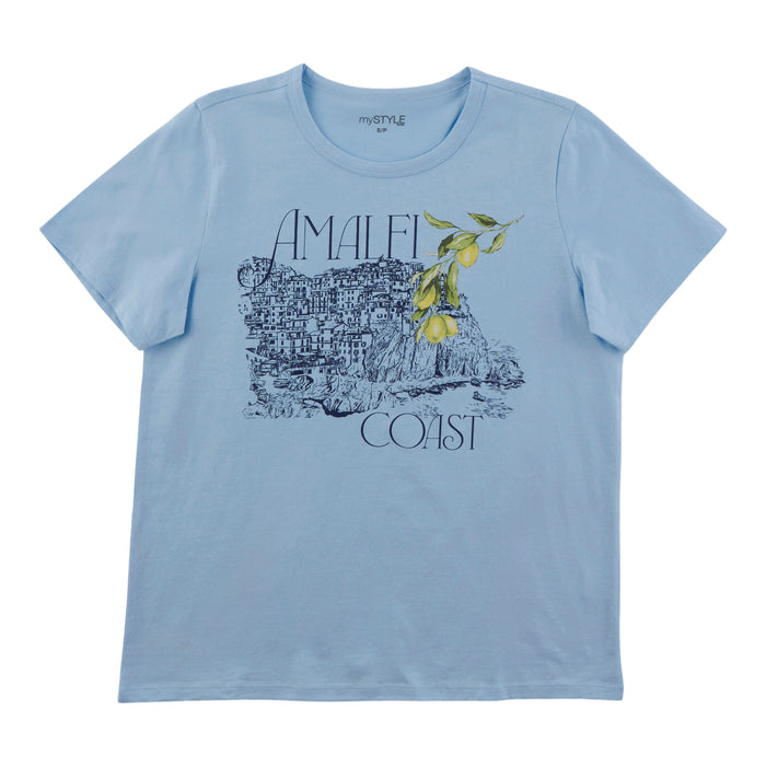mySTYLE Women's Short Sleeve Graphic Tee