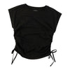 mySTYLE Women's Ruched Crew Neck Tee