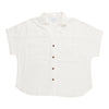 mySTYLE Women's Solid Short Sleeve Linen Shirt