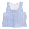 mySTYLE Women's Striped Linen Sleeveless Top