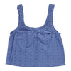 mySTYLE Women's Eyelet Button Front Top