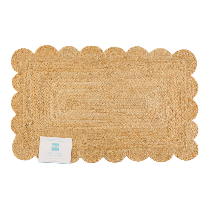 Jute Scalloped Mat, 18-in x 30-in.
