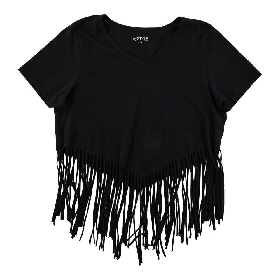 mySTYLE Women's V-Neck Fringe Tee – Giant Tiger