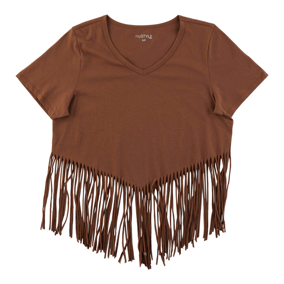 mySTYLE Women's V-Neck Fringe Tee – Giant Tiger
