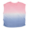 mySTYLE Women's Plus Dip Dye Ruching Tee