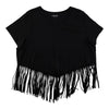 T-shirt à frange avec col en V taille plus mySTYLE pour femmes