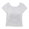 T-shirt côtelé à dos échancré mySTYLE pour femmes
