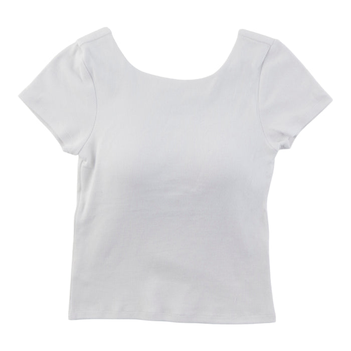 T-shirt côtelé à dos échancré mySTYLE pour femmes