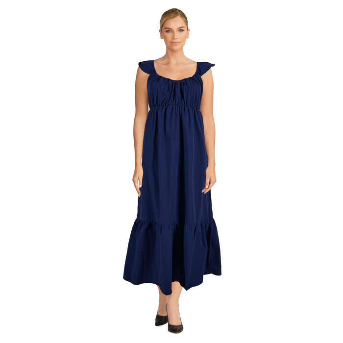 mySTYLE Women's Solid Poplin Dress