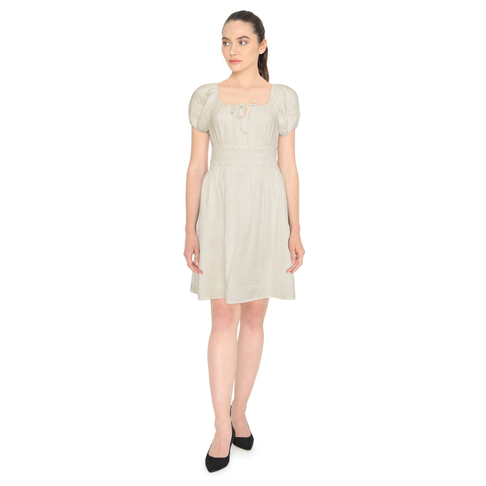 Robe à manches bouffantes en gaze mySTYLE pour femmes