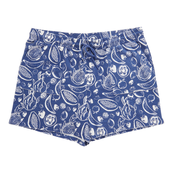 mySTYLE Women's Plus All-Over Printed Terry Shorts
