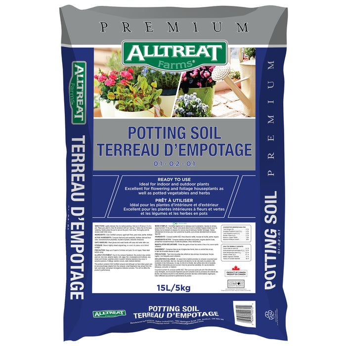 All Treat Farms Premium Potting Soil, 15 L