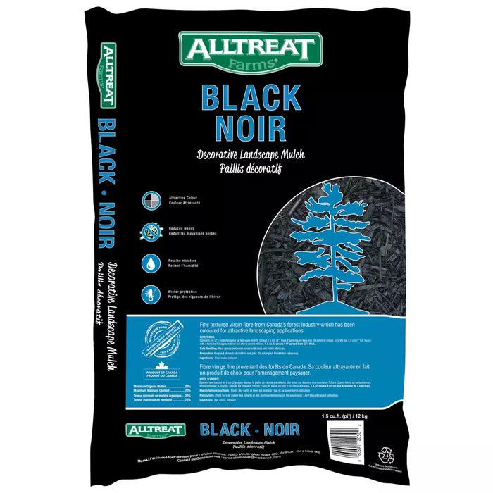 Alltreat Farms Black Decorative Landscape Mulch, 12 kg