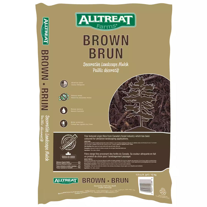 Alltreat Farms Brown Decorative Landscape Mulch, 12 kg