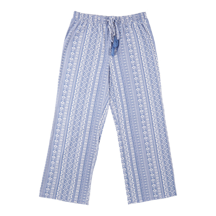 mySTYLE Women's Printed Belted Flare Pants