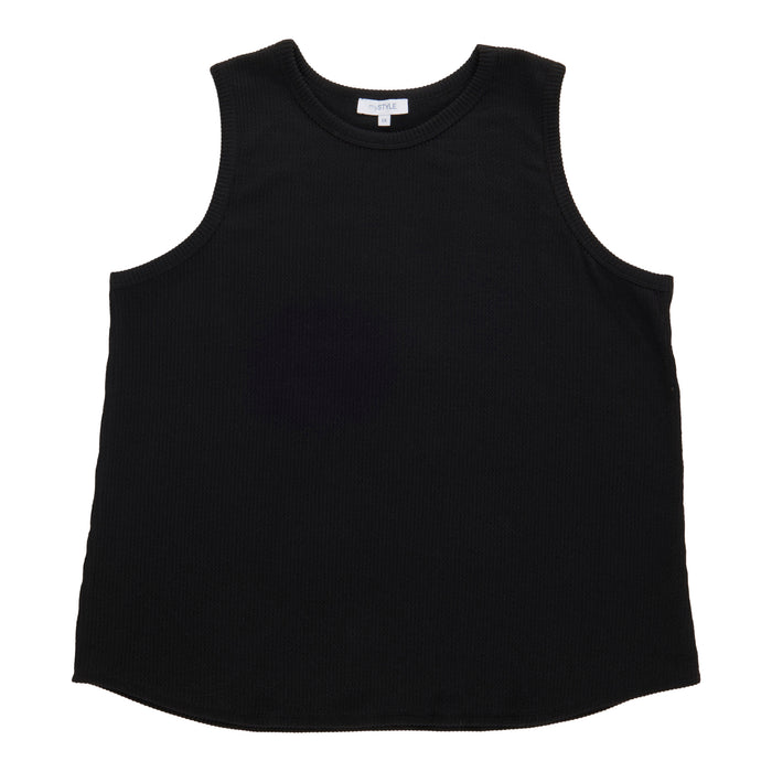 mySTYLE Women's Plus Ribbed Tank Top