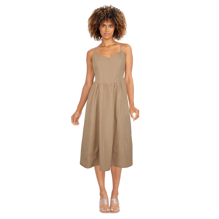 mySTYLE Women's Smocked Corset Midi Dress