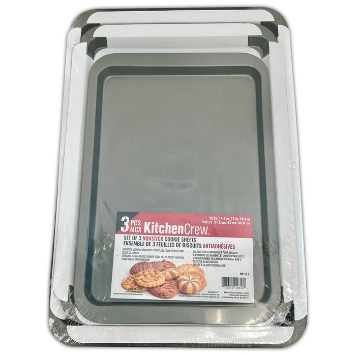 KitchenCrew Non-Stick Cookie Sheet Set, 3 Piece