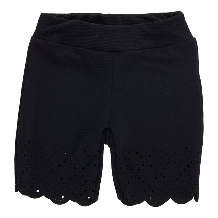Short à enfiler de couleur unie avec coupé au lase lily morgan pour femmes