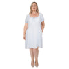 mySTYLE Women's Plus Gauze Puff Sleeve Dress