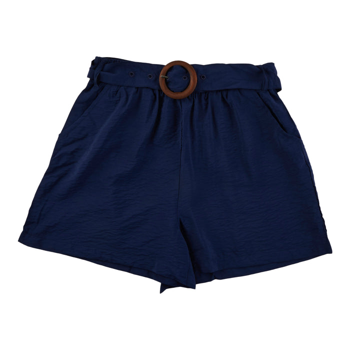 lily morgan Women's Textured Belted Shorts