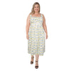 mySTYLE Women's Plus Printed Corset Midi Dress