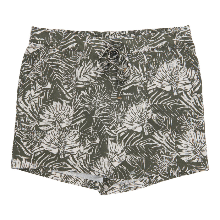 mySTYLE Women's Plus All-Over Printed Pull-On Shorts