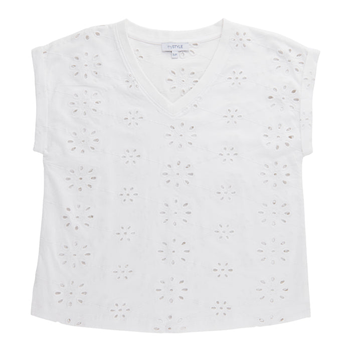 mySTYLE Women's Eyelet Tee
