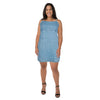 mySTYLE Women's Plus Short Denim Dress