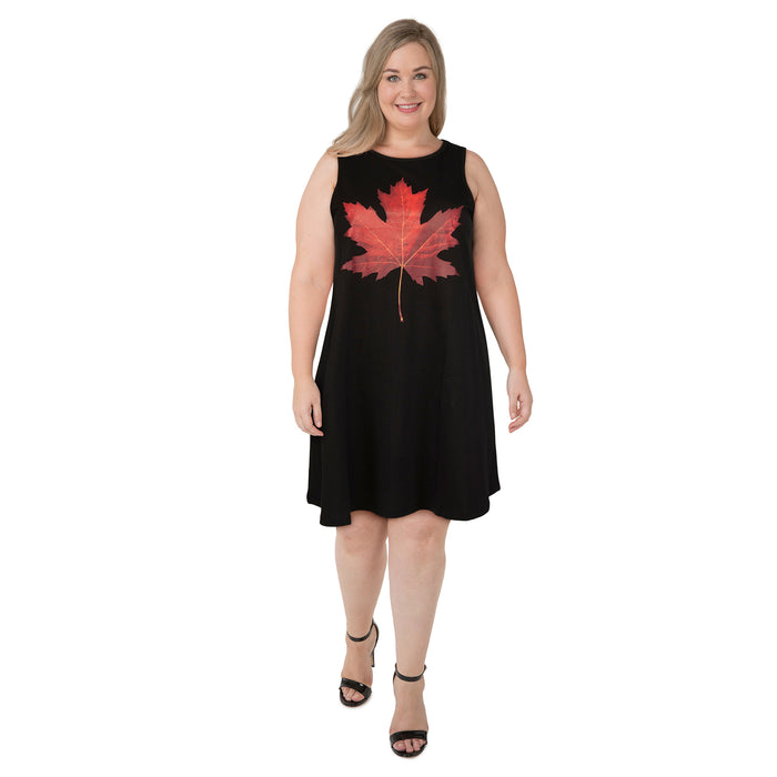 Robe de jour de la fête du Canada taille plus pour femmes
